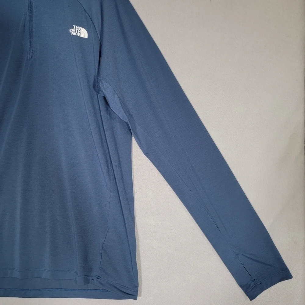 North Face Mens Blue 1/4 Zip Wander Pullover Size Medium
